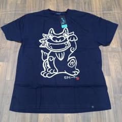 Karahāi 招きシーサー Tシャツ ネイビー LL 沖縄シリーズのサムネイル