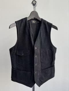 RRL ダブルアールエル ウール ベスト S ブラックni - メルカリ