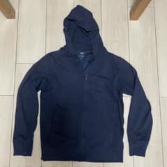 UNIQLO AIRism ジップアップパーカー ネイビー Sのサムネイル