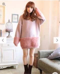dazzlin シャギー切替ニットチュニックのサムネイル