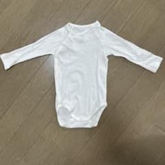 【プチバトー】オーガニックコットン ホワイトロンパース 12mのサムネイル