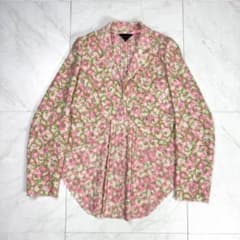 AD2003 SS コムデギャルソン 燕尾ジャケット 花柄 編み込み クロシェ 