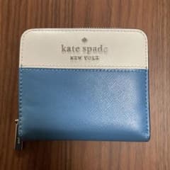 kate spade 二つ折り財布 青/白のサムネイル