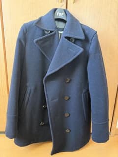 BURBERRY ネイビー ダブルブレストピーコート