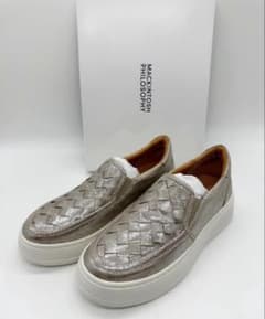 マッキントッシュ 厚底 メッシュ スニーカー 23.0cm ゴールド 
