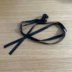 黒　サテン　ロングリボンのサムネイル