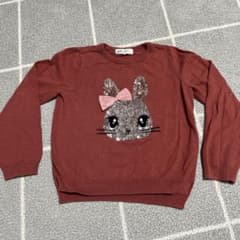 うさぎ スパンコール トップスのサムネイル
