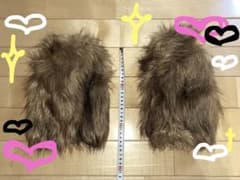 レッグウォーマー ファー 茶色のサムネイル