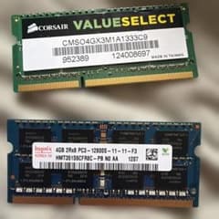 ノートPC用メモリ 4GB 2枚セット 本体 - メルカリ