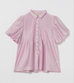 UNITED ARROWS ピンタック パフスリーブ ブラウス　完売品　ピンクのサムネイル
