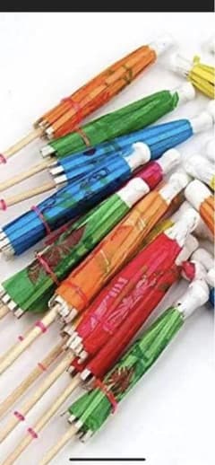 爪楊枝傘 料理 飾り カクテル傘 フルーツピック パラソルピック カラフルのサムネイル