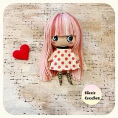 ✧イーマリーちゃんサイズ✧ハッピードール✧フルウィッグ✧ピンクMix