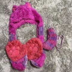 チェシャ猫 ファンキャップマフラー,ショルダーバックしっぽセット