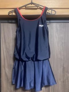 FILA 女の子向け ワンピース水着 ネイビーのサムネイル