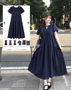 GRL 2way楊柳バルーンスリーブワンピース[tg875]のサムネイル