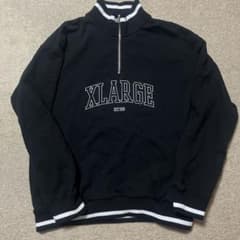 XLARGE ブラック ハーフジップ トレーナーのサムネイル