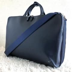 【美品 3way オールレザー本革】カルバンクライン　ビジネスバッグ　ネイビー 美品 3way オールレザー本革】カルバンクライン ビジネスバッグ