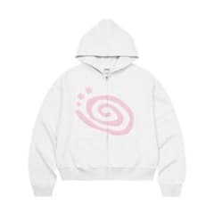 AMOU Molly Hoodie Zip Up WHITE MELANGEのサムネイル