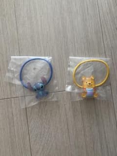Disney hair ties (capsule toys) - Stitch, Winnie the Pooh