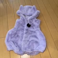 ベビーベスト パープル 猫耳 ファー ANNA SUI miniのサムネイル