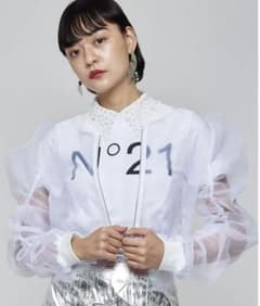新品 narcissus シースルー パフジャケット ブルゾン 白 2021AWのサムネイル