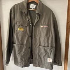 H&M ミリタリージャケット カーキ ワッペン Sのサムネイル