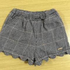 petit main 黒白チェック柄 ショートパンツ　キッズ　80cmのサムネイル