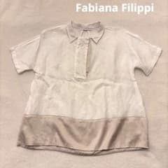 Fabiana Filippi☆リネン×シルク 半袖ブラウス イタリア製 Fabiana Filippi☆リネン×シルク 半袖ブラウス イタリア製 - メルカリ