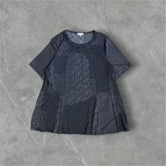 美品】パッチワーク風 総柄 チュニック カットソー Aライン y2k古着