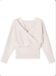 レースドッキングカシュクールニットのサムネイル