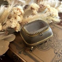 French antique glass jewelry box in the style of Napoleon III (rare)