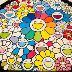 新品 kaikaikiki 村上隆 お花 カイカイキキ ラグマット カーペット