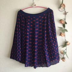 水玉 プリーツスカート☆のサムネイル