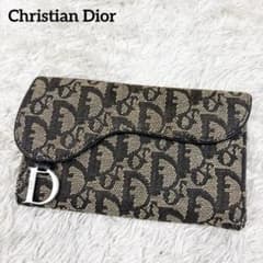 美品】クリスチャンディオール トロッター ロゴ金具 三つ折り財布