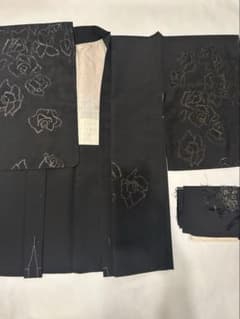【絵羽】黒 バラ刺繍 羽織のサムネイル