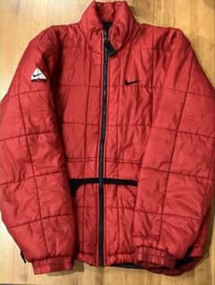 90s NIKE ACG ダウン ジャケット 赤 キルティング 中綿 - メルカリ