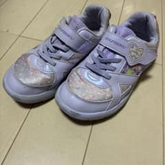 SYUNSOKU スニーカー パープル ハート柄 キッズのサムネイル