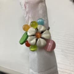 レザーフラワーカラフルリングのサムネイル