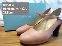 【中古】BENEBIS ストラップ付き パンプス ハイヒール ピンクのサムネイル