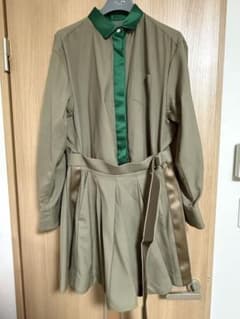 sacai プリーツサテントリムミニドレスのサムネイル