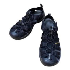 美品 KEEN WHISPER ウィスパー サンダル 24cmブラック 黒 撥水のサムネイル