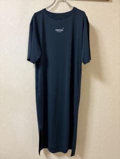 TENTIAL BAKUNE パジャマ ワンピース ネイビー Lリカバリーウェア
