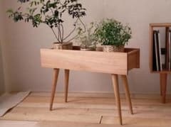 無垢材 プランタースタンド 花台 レコードラック 木製のサムネイル