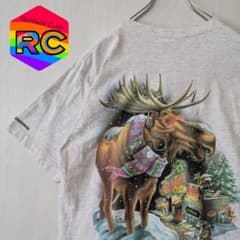 【SALE】古着 90s 海外仕入れ 動物 アニマル イラスト Tシャツのサムネイル