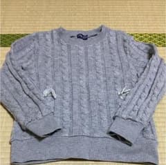 値下げ！ニット セーター 130㎝ グレーのサムネイル