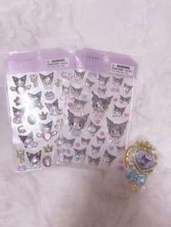 【クロミちゃん】 ぷっくりオーロラ立体シール ステッキキーホルダーのサムネイル