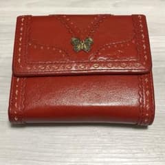 未使用 美品 ANNA SUI 二つ折り 赤 蝶々 折り財布 - メルカリ