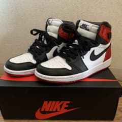 【値下げ】NIKE AIR JORDAN1  サテン black toe 23㎝のサムネイル