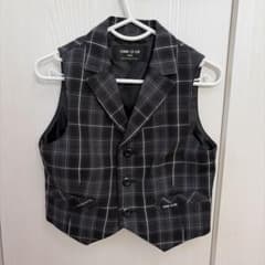 COMME CA ISM キッズ ベスト 100A チェック柄のサムネイル