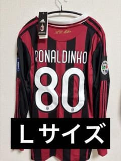 ロナウジーニョ ミラン ユニフォーム 長袖 adidas ACミラン ロナウジーニョ 長袖 ユニフォーム Lサイズ - メルカリ